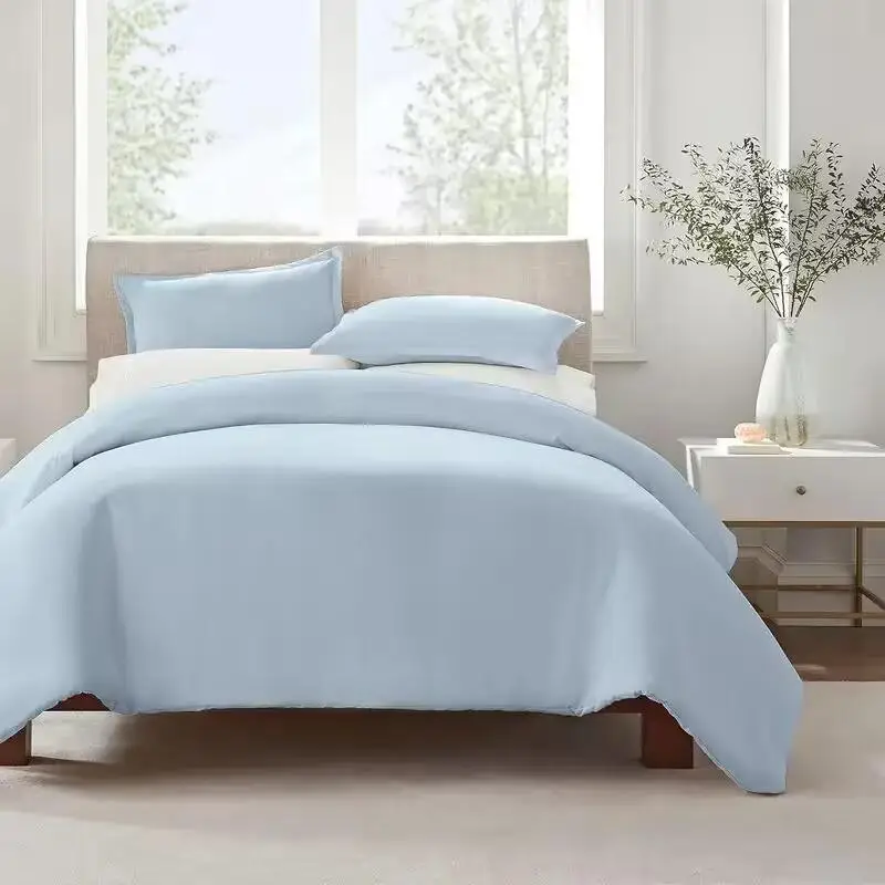 

Light Blue Twin Duvet Cover, Easy Care Bedding, Solid Color, Simple Design for Cozy Comfort
