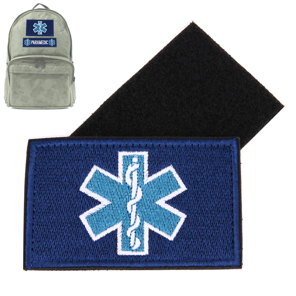 2pcs/set Medical Technician EMT Embroidered Patches Tact