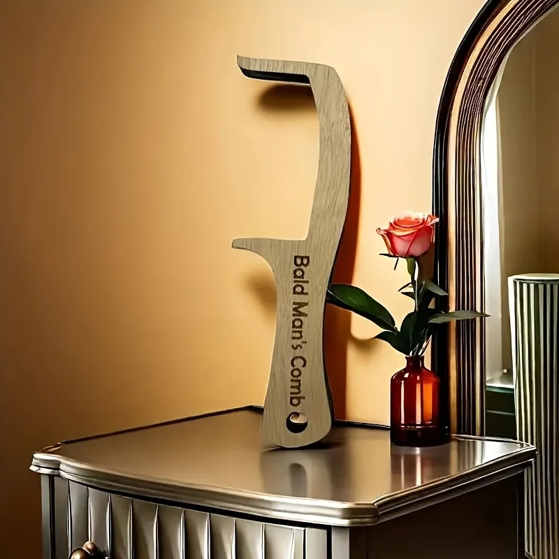 1pc Funny Comb For Bald Men Novelty Party Favors Hair Styling Tool Gag Gift Comb for Bald Man Hair Loss Funny Comb