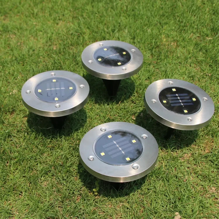 8LED Solar Power Disk Licht Outdoor Garten Solar U-licht Deck Licht Vergraben Wasserdichte Solar Garten Lichter