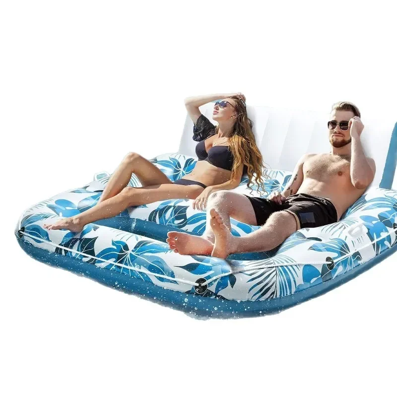 

Inflatable water maple leaf luminous recliner U-shaped seat hole floating bed floating