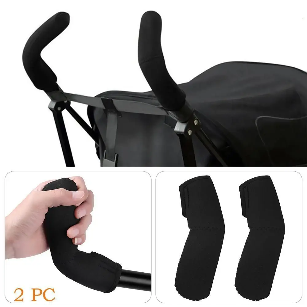 Protector de manija de cochecito de bebé, cubierta de manija de tela autoadhesiva, cubiertas de pasamanos, accesorios de cochecito de bebé, 2 piezas