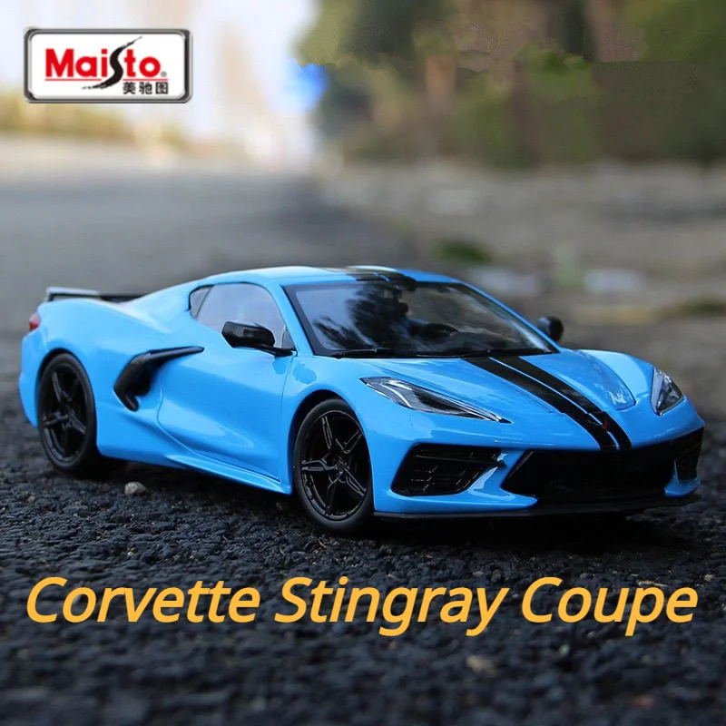 

Модель автомобиля Maisto 1:24 2020 Chevrolet Corvette Stingray из сплава, литая металлическая игрушка, модель спортивного автомобиля, имитация детских подарков