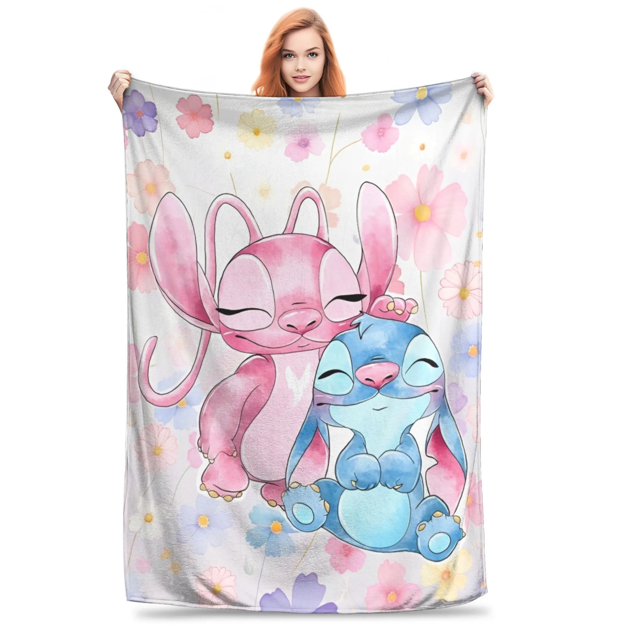 

Stitchs Angels Print Blanket For Men Women Ultra Soft Throw Blankets for Sofa 50x60 Inches Multiple Sizes