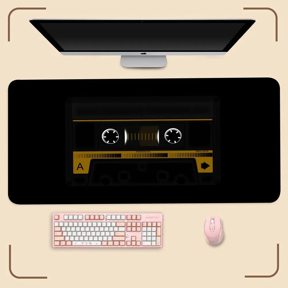 

C-Cassette M-Music T-Tapes Mousepad Computer Mouse Pad 400x800x5mm Gaming Accessories Mause Keyboard PadKawaii Mice Mausepad