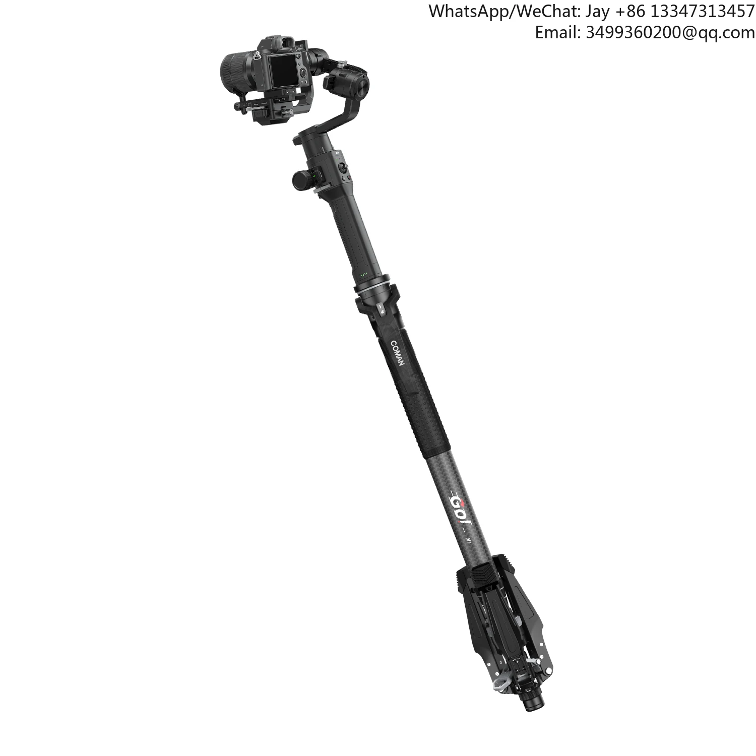 

M1 4-секционный портативный видеомонопод из углеродного волокна, профессиональная камера, монопод одним щелчком мыши