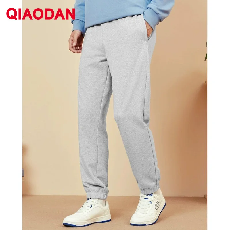 QIAODAN Men Pants Jogger Winter Casual Run Sport Sweatpants Daily Wear Leisure Sportswear Trousers Gym Clothing QXEKL3253011A