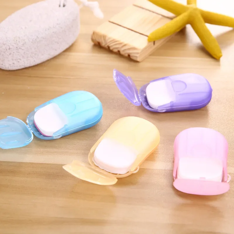 Travel Scented Soap Bath Child Hand Washing Soap Paper 1pc Tube Portable Petal Soaps Flower Shape Fruity Odour for Random Colors