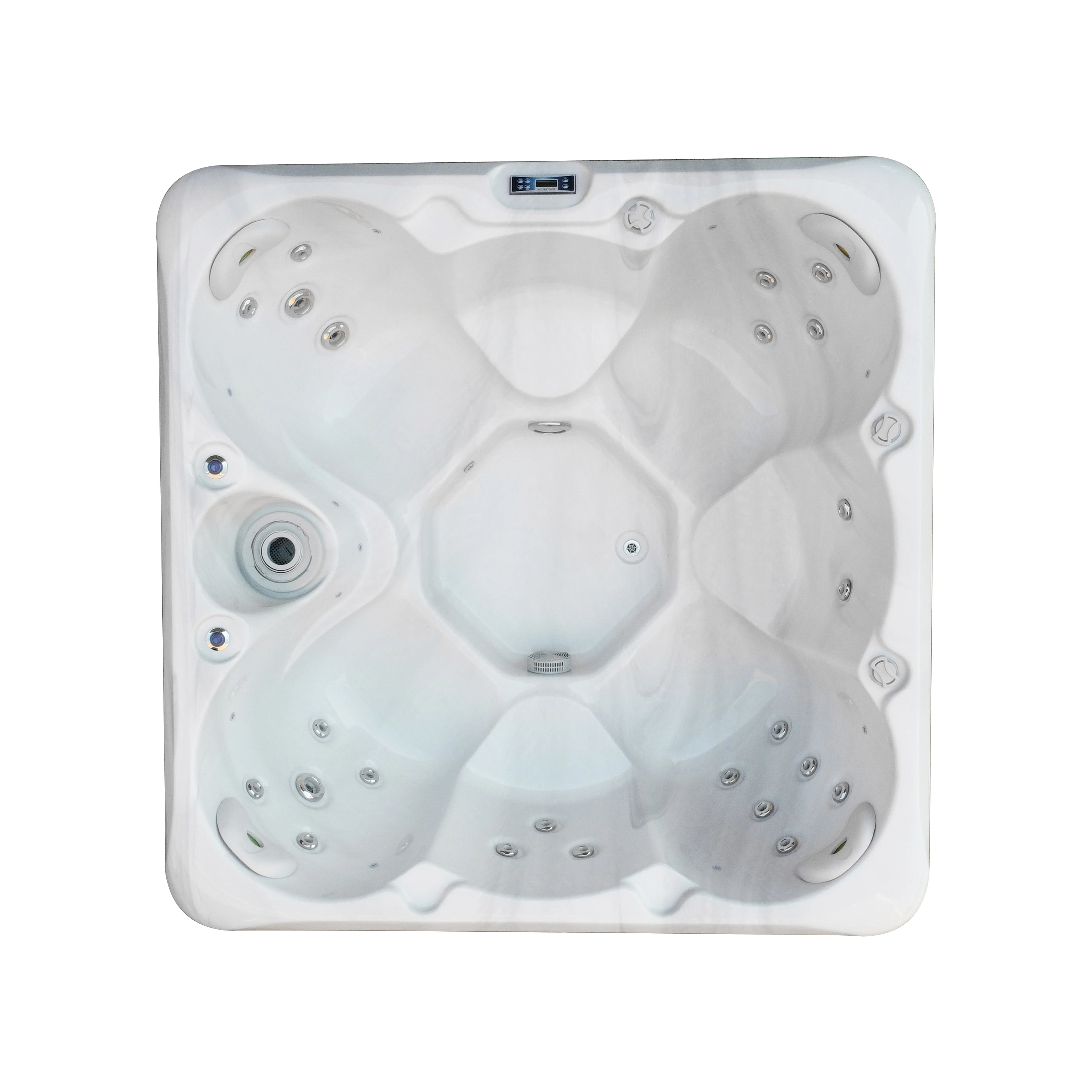 Portable 1.9m Acrylic Hot Tub Hydro Massage Outdoor Bathtub with Spa Nozzle Balboa Controller for  6 Persons
