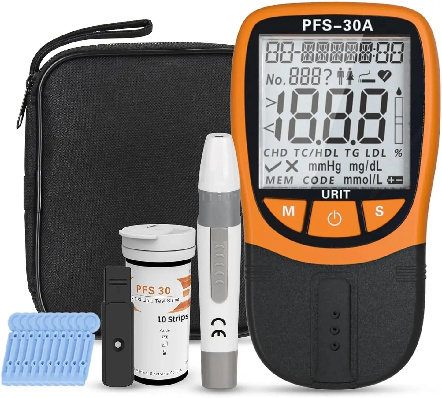 The Blood Lipid Detector Is Equipped With 10 Cholesterol Detection Strips For Rapid Detection of Blood Lipids