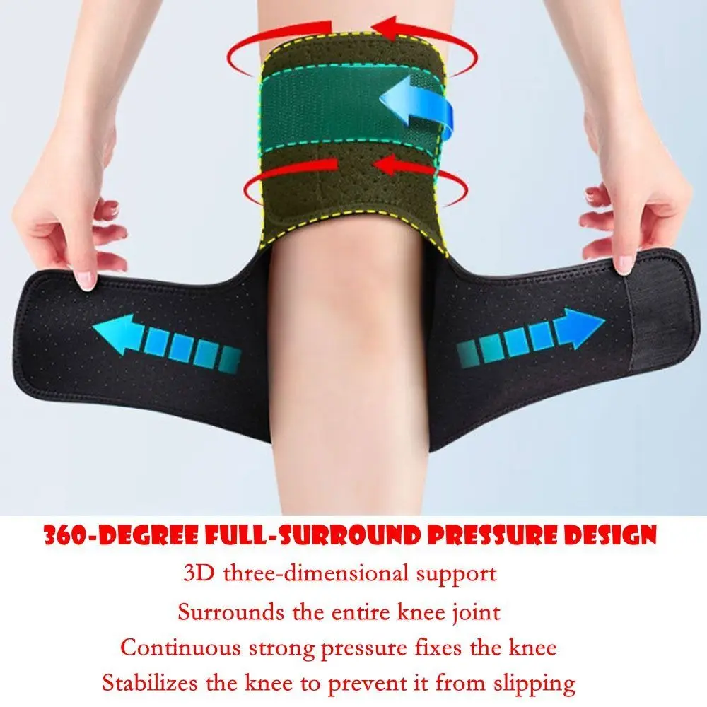 

Compression Bandage Knee Assistive Device Breathable with Powerful Rebound Springs Knee Protection Booster Non-Slip Adjustable