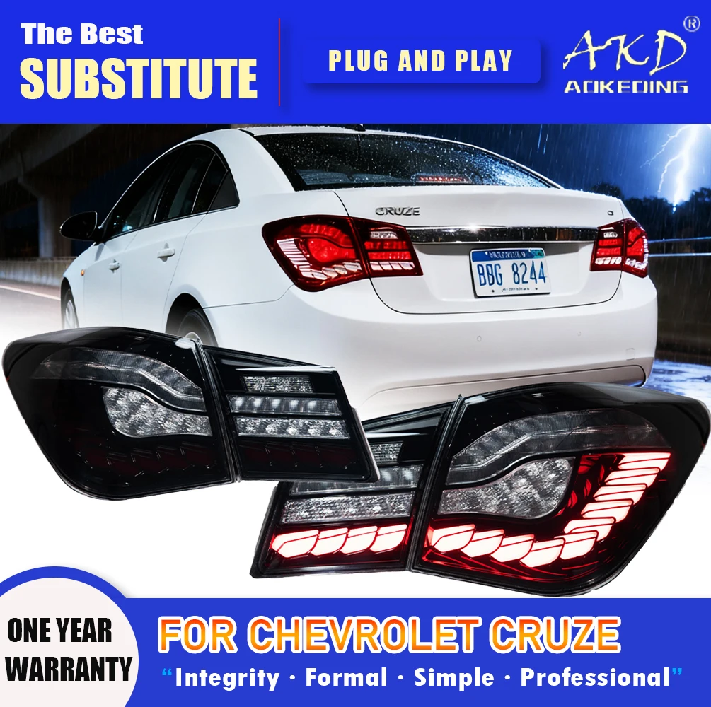 

Задний фонарь AKD для Chevrolet Cruze, светодиодный задний фонарь 2009-2014 Cruze, задний противотуманный тормозной сигнал поворота, автомобильные аксессуары