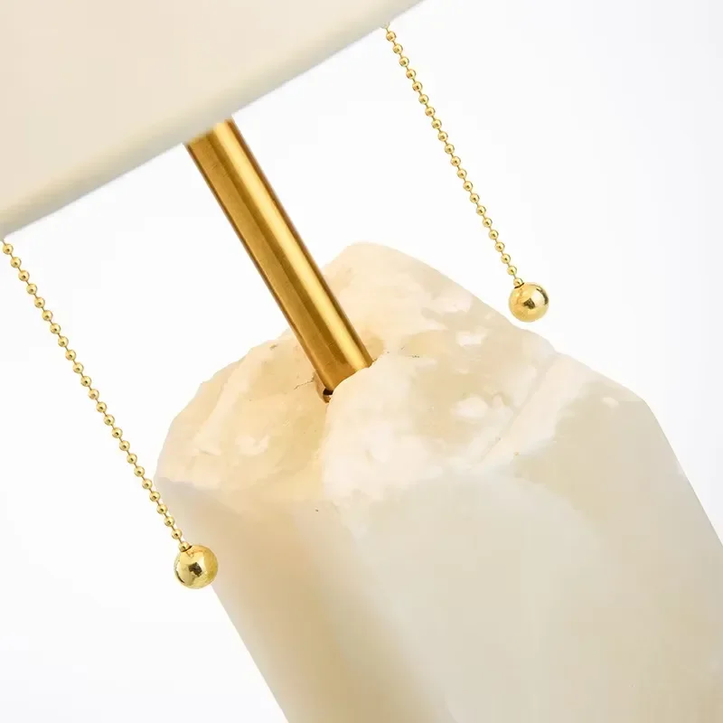 Modern European Alabaster Creative Gravel Table Lamp Touch Control DC 3000K Warm White Mini Living Room Study Bedroom view 6