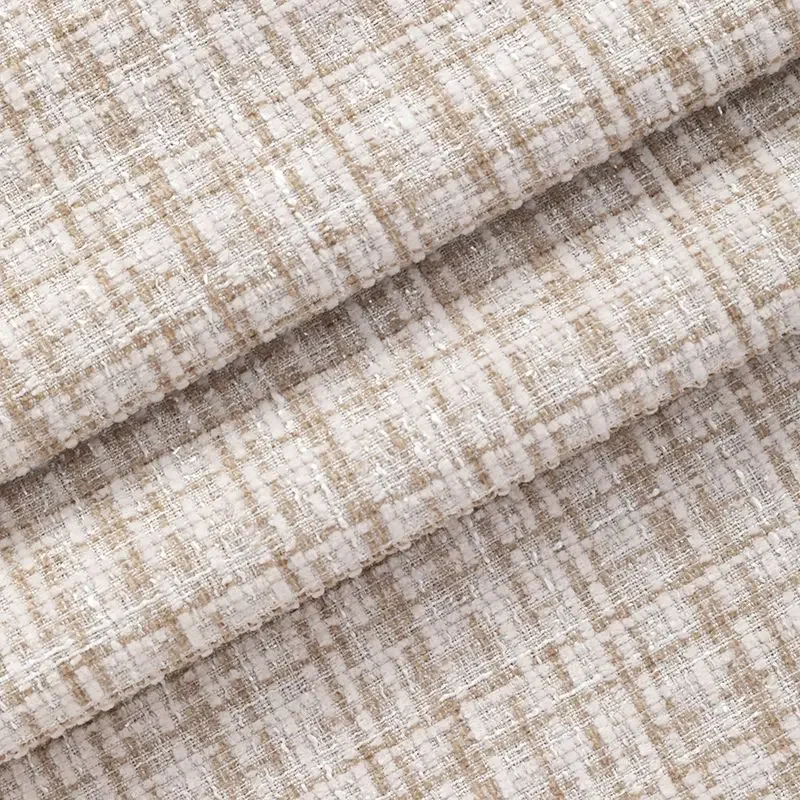 Tweed Fabric Skin Friendly By The Meter for Clothes Bouquets Jackets Women\\\'s Skirts Sewing Cloth Silver Wire Breathable Blue