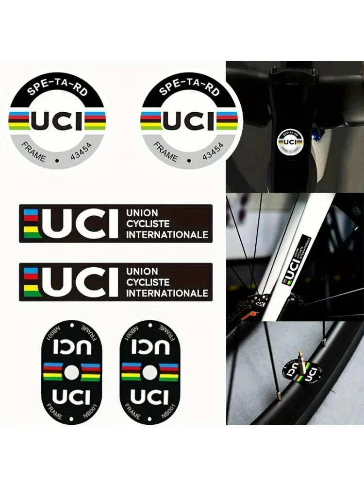 AliExpress NONE 6Pcs/sheet UCI road bicycle sticker valve ring sticker/bicycle sticker waterproof sunscreen resistant bicycle decoration sticker