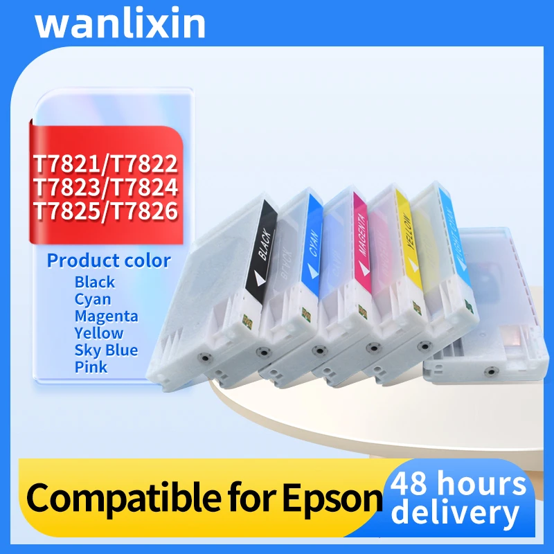 T7821 T7822 T7823 7824 7825 7826 Compatible Ink Cartridge With Water-based Dye Ink For Epson D700 SL-D700 Printer Ink Cartridge