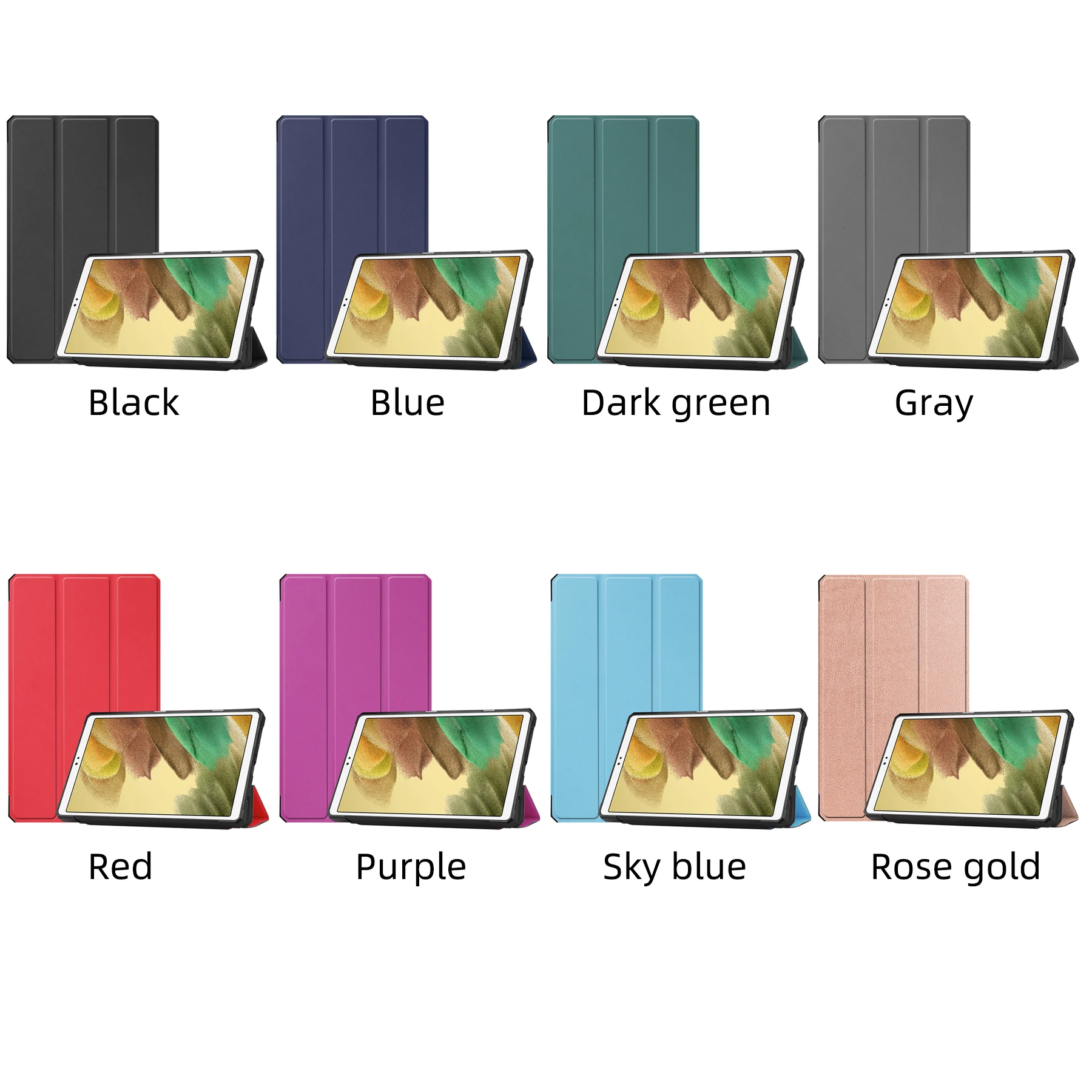 

Трехскладной чехол из ТПУ для Sumsung Galaxy A7 Lite T220/T225, Противоударная подставка для Tab A8 2021