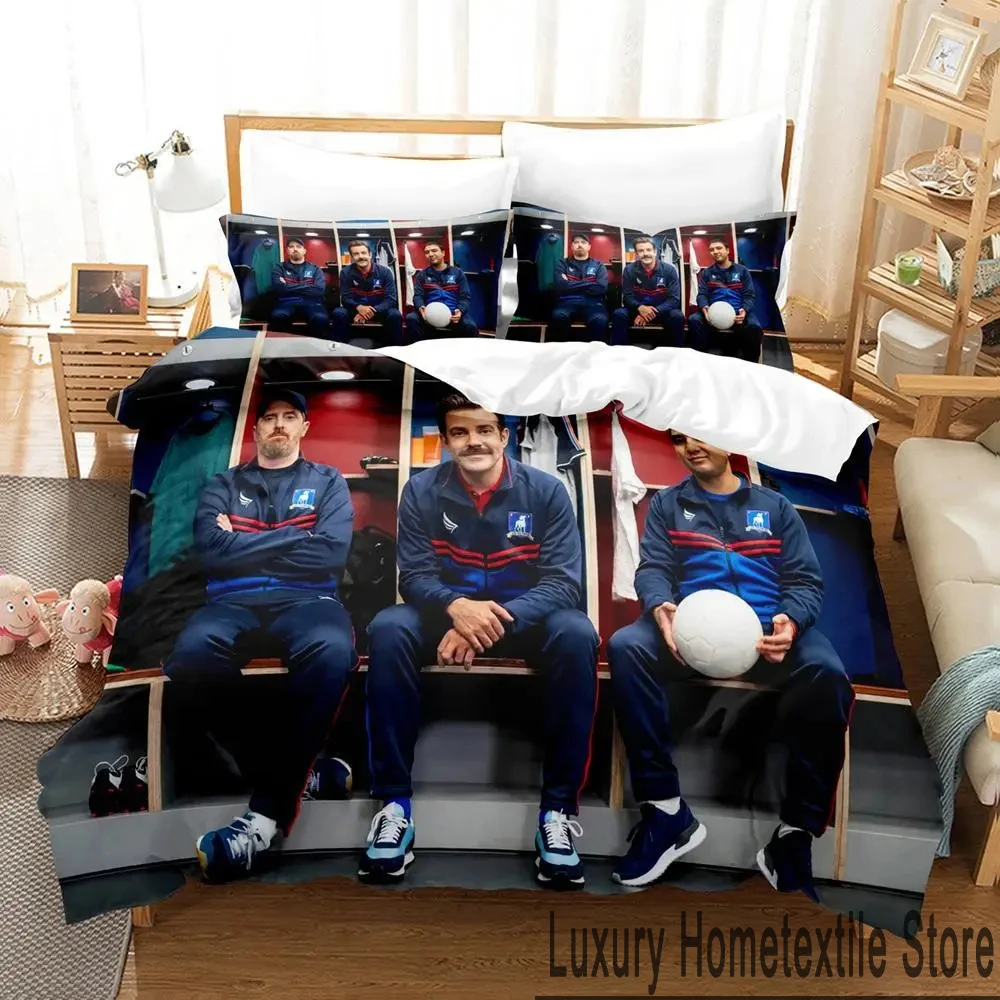 3D Print Ted Lasso Bedding Set Duvet Cover Bed Set Quilt Cover Pillowcase Comforter king Queen Size Boys Adult Bedding Set