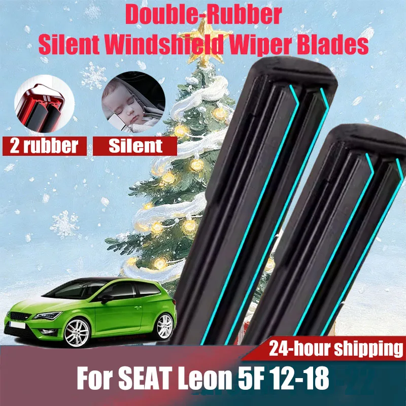 2Pcs Front Windscreen Wiper Blades Kit For SEAT Leon 5F 3 2012 2013 2014 2015 2016 2017 2018 26