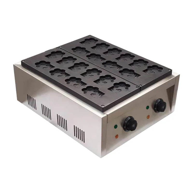 

New process Bear Claw Cookie Machine Customized Shape Waffle Bowl Maker Paw Cast Iron Waffle Maker