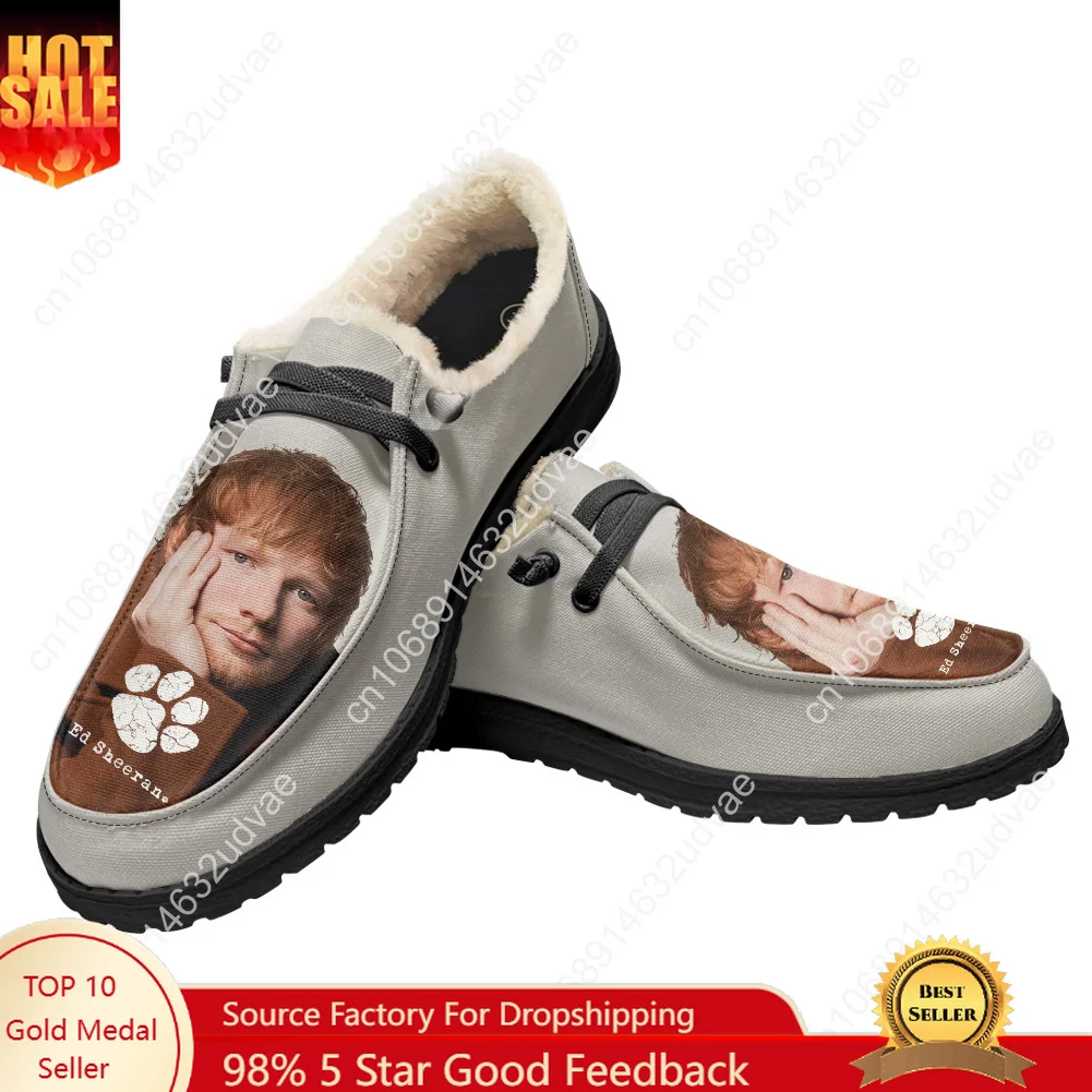 

Ed Sheeran Casual Shoes Plush Flat Shoe Men Woman Breathable Casual Indoor Outdoor Lightweight Footwear Couple Custom Made Shoe