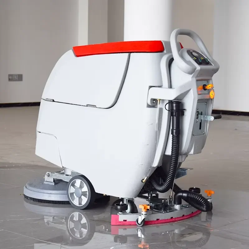 New V2 Electric Self-Propelled Walk-Behind Floor Scrubber with 520mm Brush 80L Recovery Tank for Commercial Use