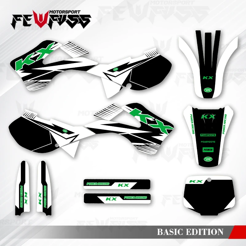 

Графические наклейки Fewfuss, наклейки для мотоцикла, фон на заказ для KAWASAKI 1999, 2000, 2001, 2002, KX 125-250 005