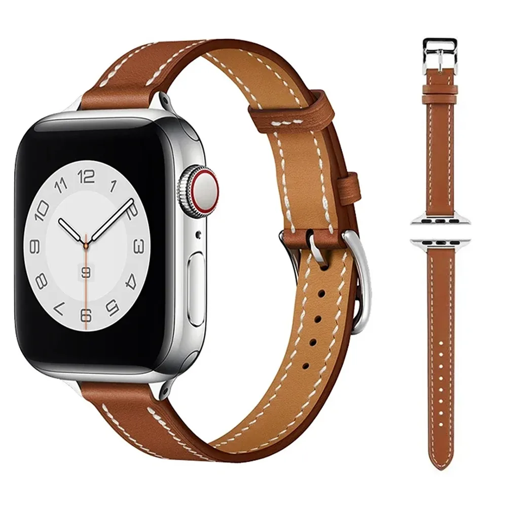 Lederarmband für Apple Watch 49mm 41 45 42 46 38 44 40mm, verschleißfestes Armband für iWatch 12 11 10 9 8 7 6 5 4 3 SE Ultra 2