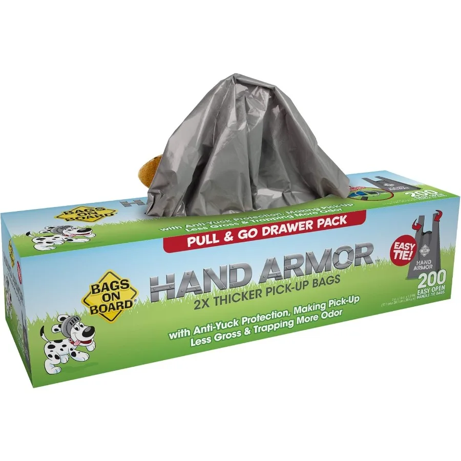 

Dog Waste Bags Extra Thick and LeakProof Poop PickUp with Easy Tie Handles Strong ScentFree Disposal Bags in Drawer Dispenser f