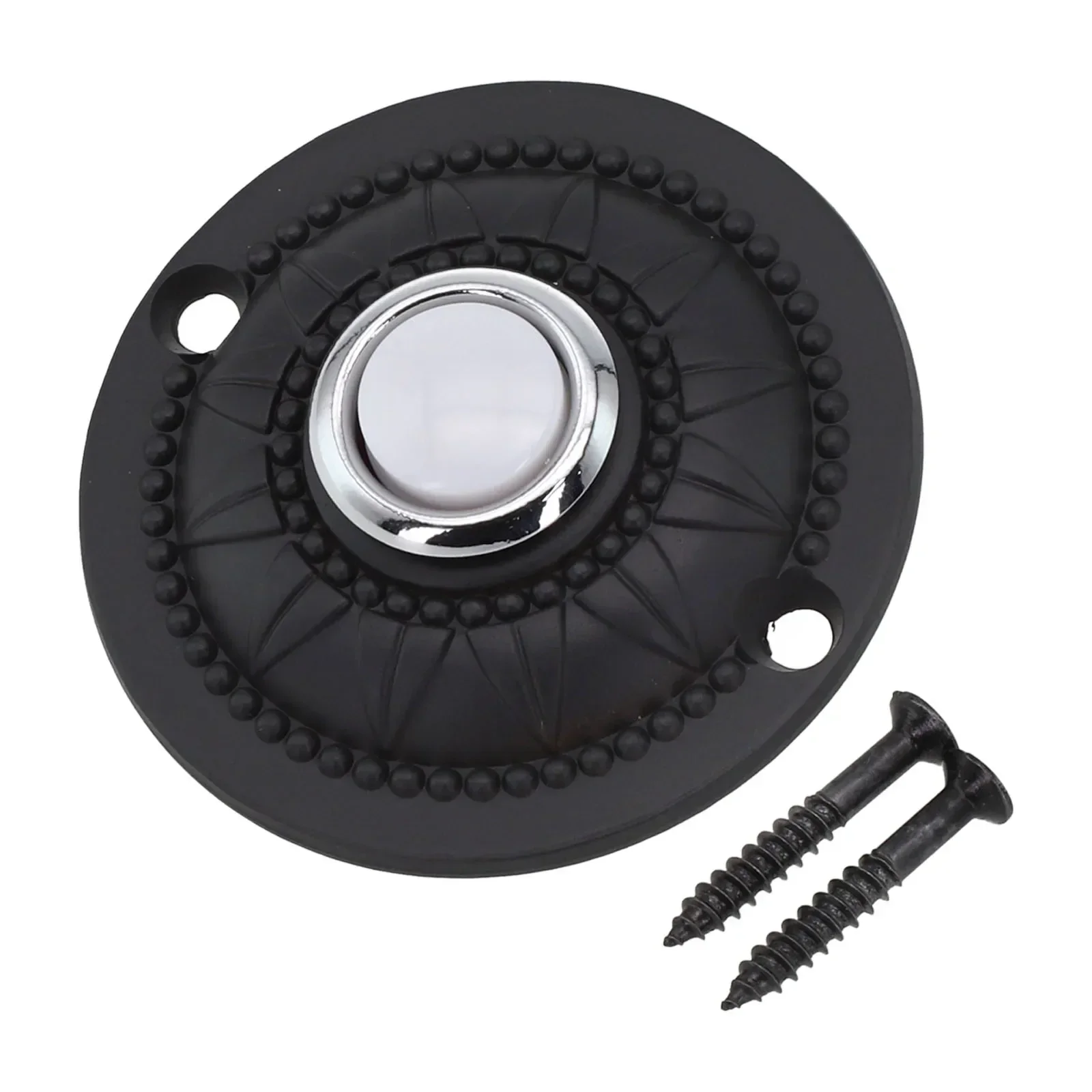 Okrągły metalowy przycisk dzwonka do drzwi Czarny przewodowy podświetlany przycisk dzwonka do drzwi Wymienny dzwonek do drzwi LED Naścienny przełącznik dzwonka do drzwi