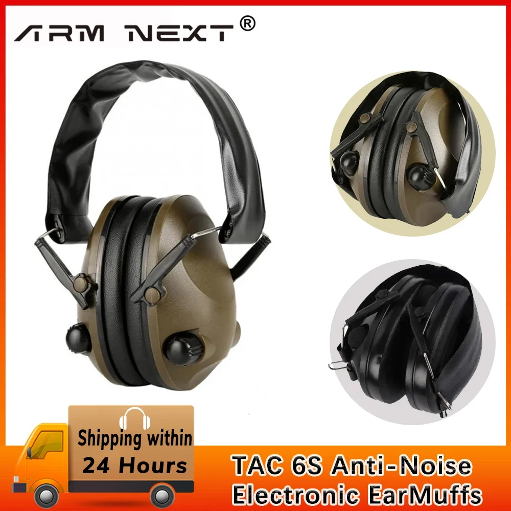 

TAC 6S Anti-Noise Audio Headphone Tactics Shooting Headset Soft Padded Electronic Earmuff For Sport Hunting Outdoor Sports