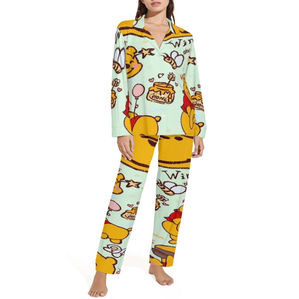 Disney Winnie The Pooh White pajamas, Minso's selected patterns, cute style