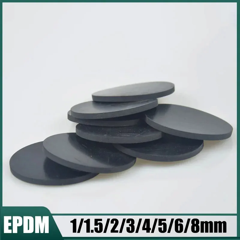 

10Pcs EPDM Disc Φ 5mm-100mm Solid Round Seal Gaskets Thickness 1/1.5/2/3/4 mm