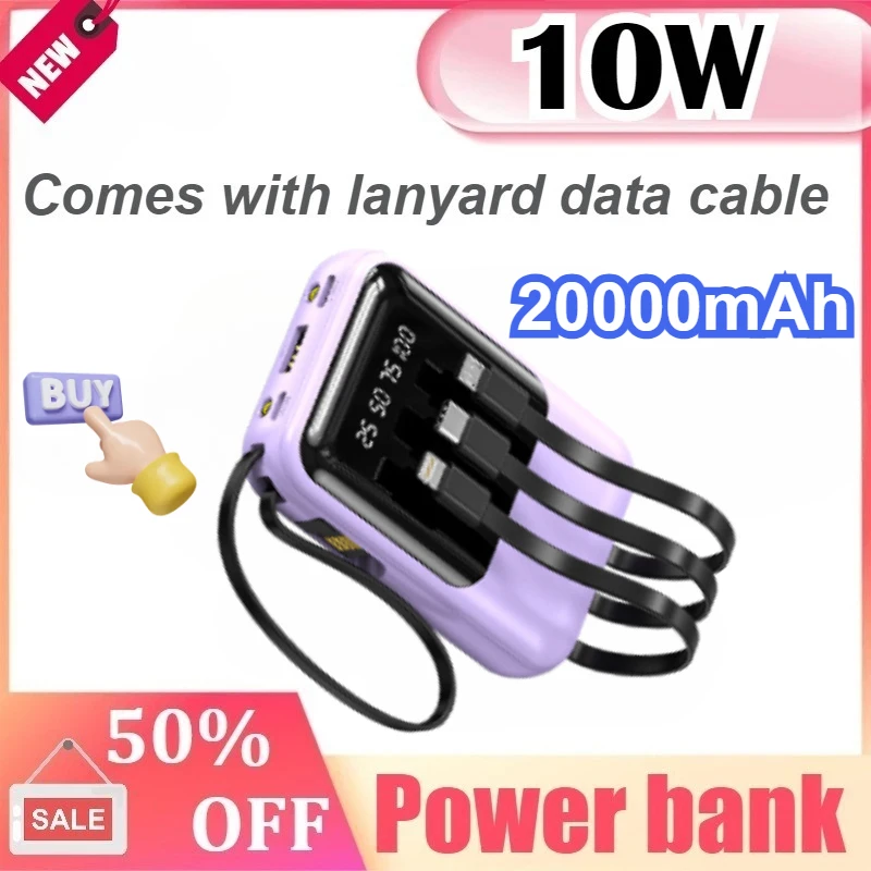 

20000mAh Mini Power Bank 10W Portable Charger Fast Charging Powerbank External Spare Battery for IPhone for Huawei for Xiaomi