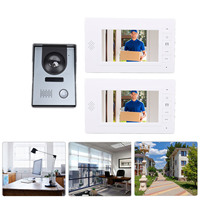 Video Doorbell Intercom System 7 Inch Color Screen Wired Video Door Entry System Dual Way Intercom for Villas Homes Offices