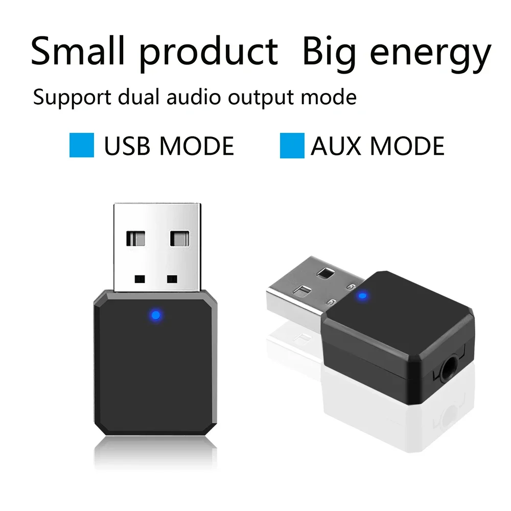 Приемник Bluetooth 5,0, беспроводной аудиоадаптер, USB-ключ, 3,5 мм AUX, музыкальный приемник для ноутбука, автомобильный динамик, усилитель, клавиатура