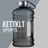 2L Portable PETG Large Capacity Water Bottle Training Sports Workout Drink Bottle Shaker Bottle With Handle Outdoor Gym