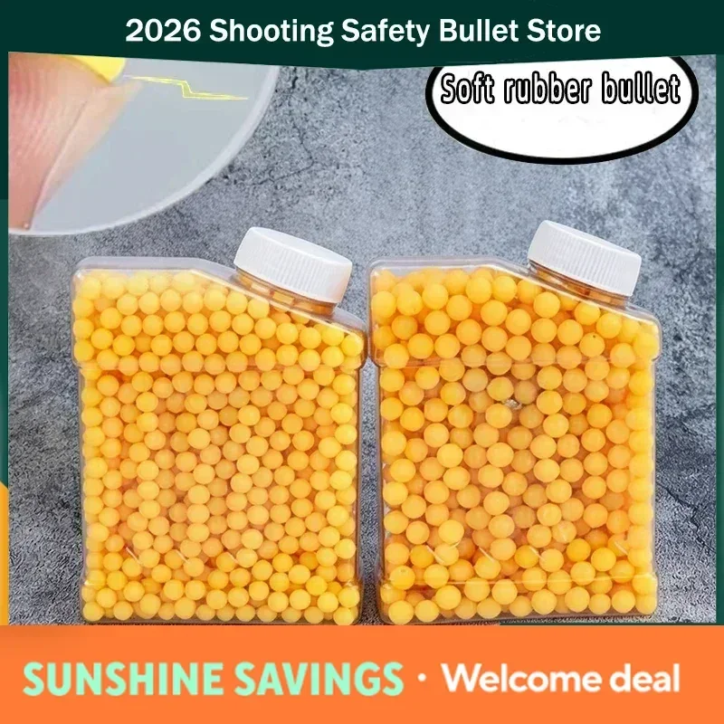 2027 Stock Clearance2WW Yellow 6mm Soft Rubber Bullets For Toy Gun Safe Outdoor Game Toys Accessories For Children NewNew