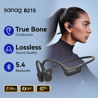 Sanag B21S Bone Conduction Earphones Bluetooth 5.4 HiFi Bass Headphones Sport Wireless Earbuds Flash-sale Choice Running Headset