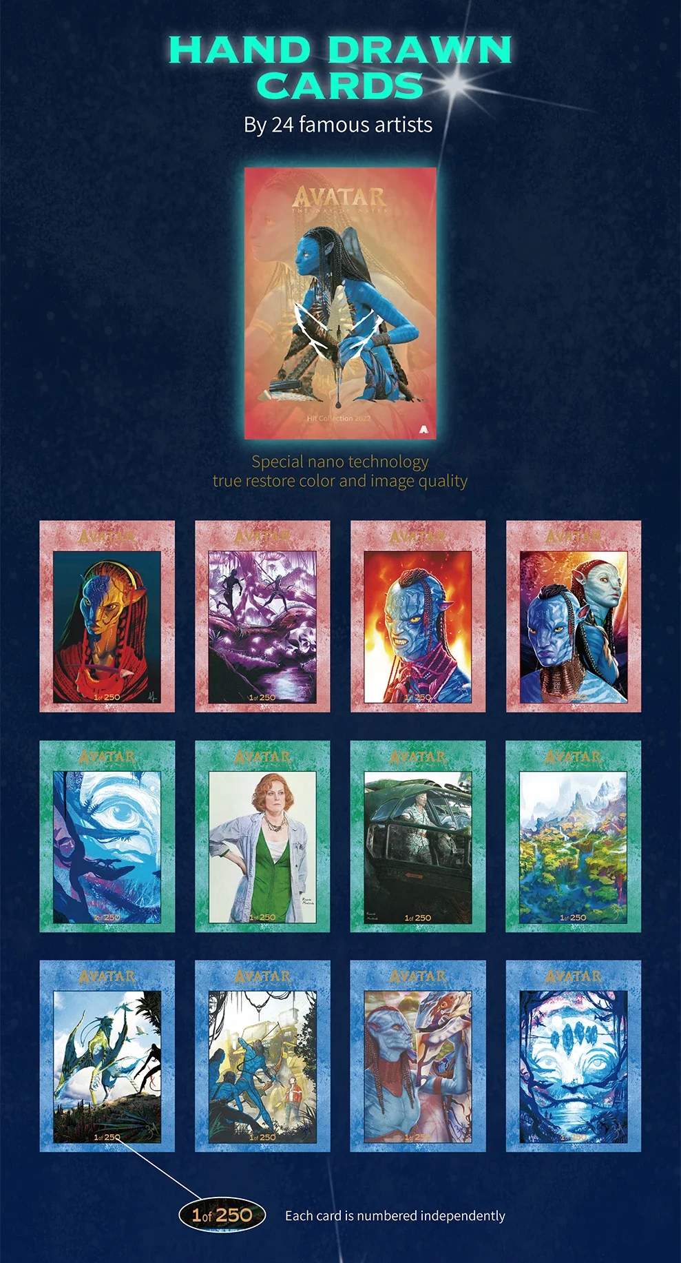 Avatar Card The Avatar Water Way Cards Science Fiction Film Character Limited Edition Card For Children Birthday Festive Gifts