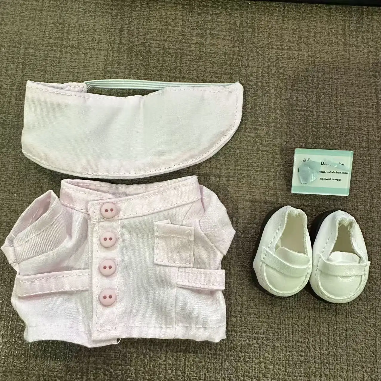 17Cm Mini Pop Kleding Outfit Accessoires Voor Labubu Zitten Party V1 V2 Herfst Onesie Hoed Set Accessoires Leuke Geschenken