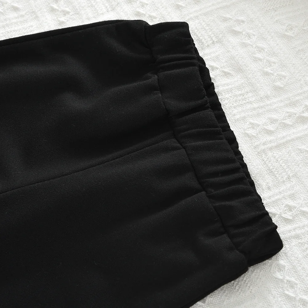 الخريف الاطفال ملابس كاجوال مخطط طباعة طويلة الأكمام بلوزات مستديرة العنق بلون السراويل 2 قطعة مجموعة 3-7 سنوات الفتيات الزي اليومي #5