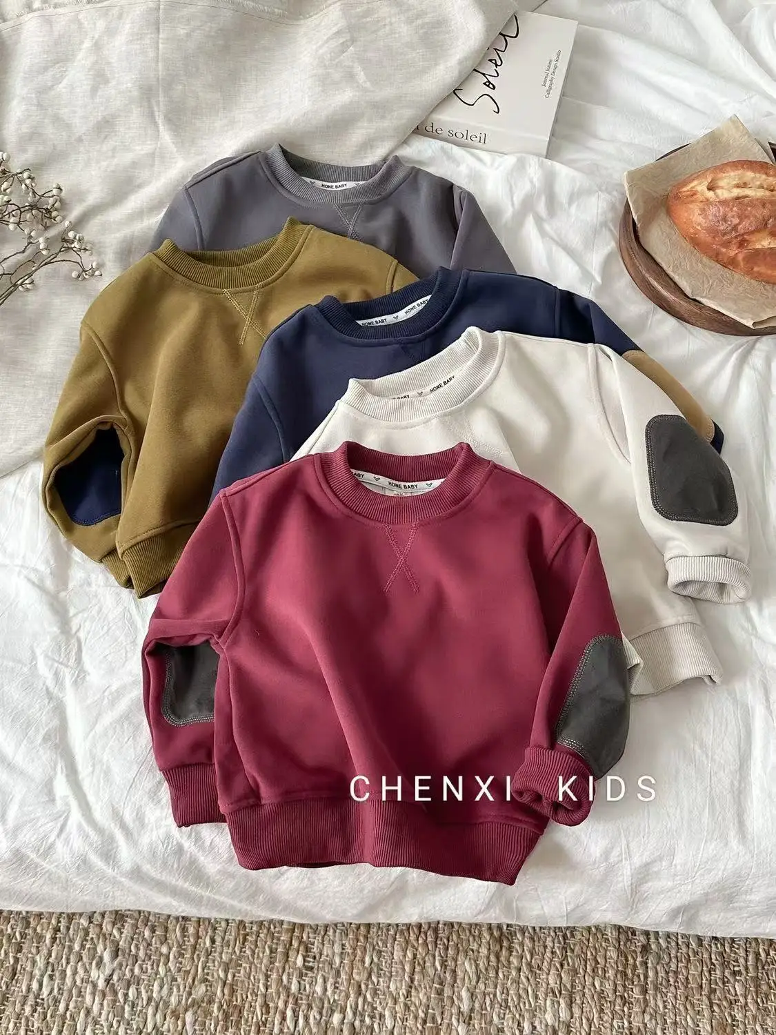 

Children's Solid Color Hoodie Spring and Autumn 2026 New Style Boys' and Girls' Casual Sweater Top Kids Clothing