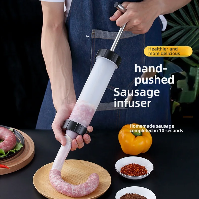 

Manual Sausage Stuffing Machine Homemade Sausage Stuffer Sausage Syringe Sausage Stuffer Gadgets Manual Meat Injector Tools