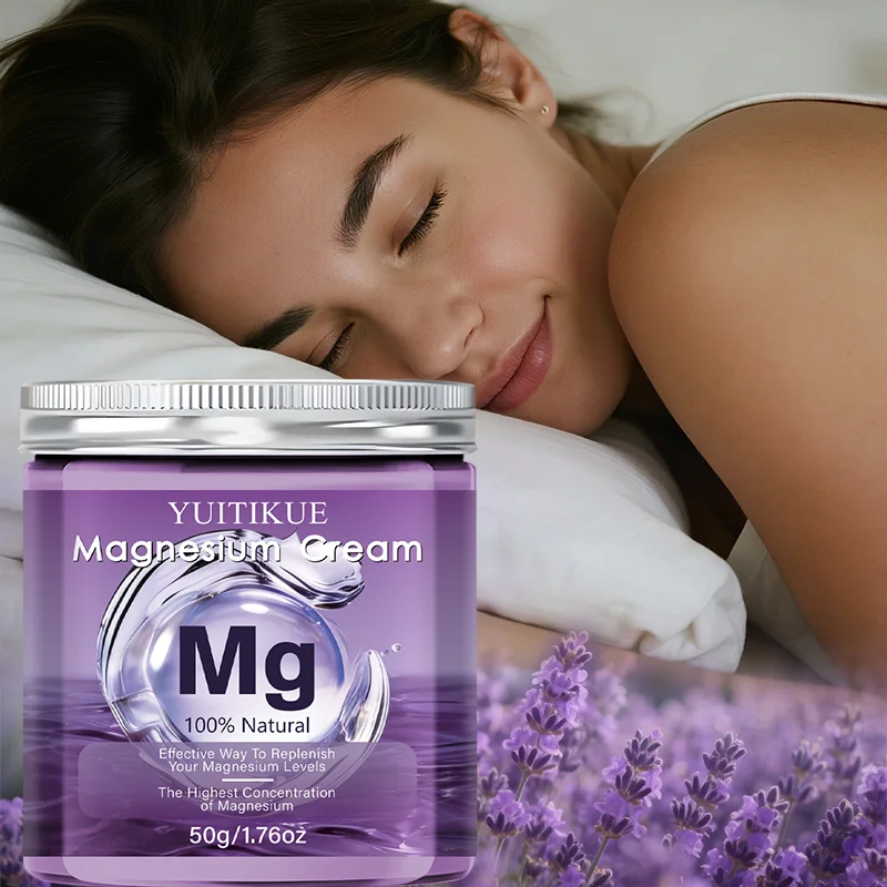 YUITIKUE Natural Magnesium Cream Replenish Magnesium Levels Refreshing Moisturize Full Body Skin Care