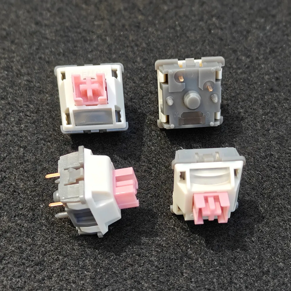 

Переключатель Outemu, розовая бабочка, смазка, горячая замена, бесшумные переключатели, 5-контактный линейный световой трубный переключатель для механической клавиатуры