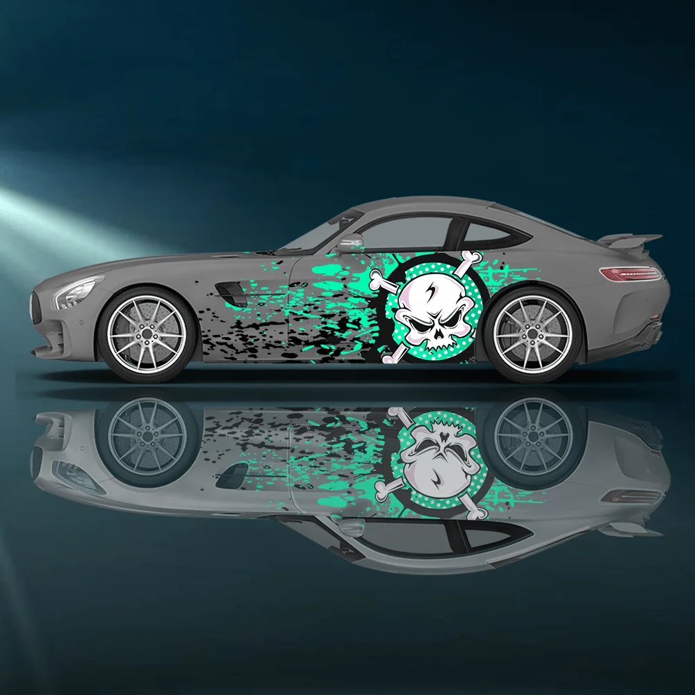 

Cartoon Skull Head Sticker; Car Sticker; Full Body Sticker; Decoration Covering Scratches; Waterproof Car Sticker car vinyl wrap