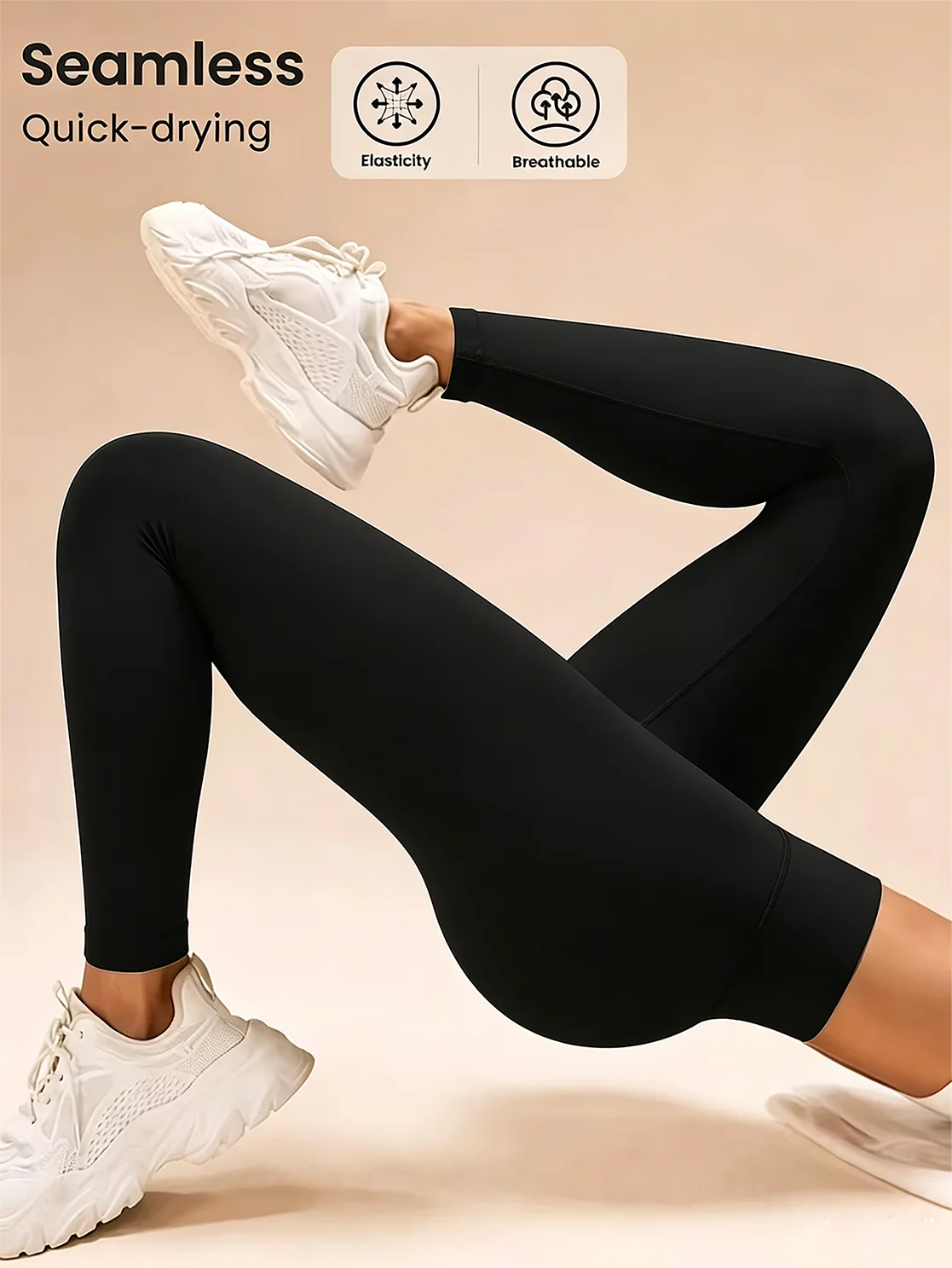 

high-waist yoga tights, slim version and stretch bike pants shape your body and are suitable for women's sportswear.