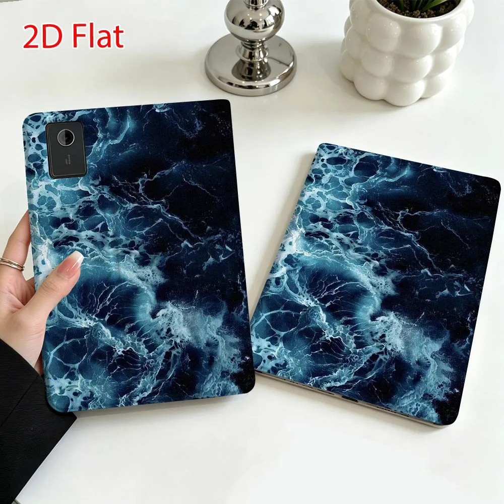 Ocean wave pattern For Lenovo Xiaoxin Pad Pro Tab P12 P11 11 13 11.2 inch K11 Plus Pen Tray Tablet Case Soft