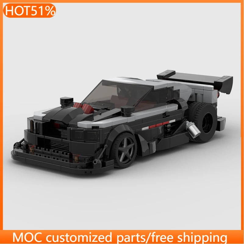 

380 PCS Customize 8 slot wide version muscle car MOC Customize Modular Building Block Kids Brick Simple DIY Toy Christmas Gift